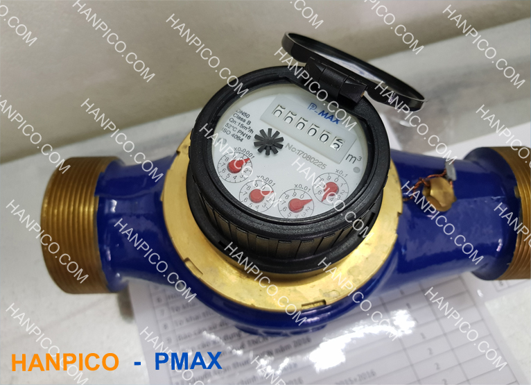 Đồng hồ đo nước lắp ren thân đồng hiệu P-MAX